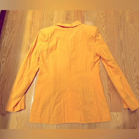Francesca’s Lined Tangerine Blazer - Picture 9 of 15